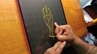 How to Pinstripe: Simple Pinstriping Design #15