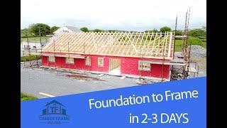 From Foundation to Frame (In 2-3 DAYS!)  Timber Frame Ireland