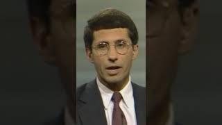 Dr. Anthony Fauci discussing the AIDS epidemic on PBS NewsHour in 1985