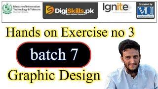 hand on exercise 3 batch 7 graphic design  javed infotech