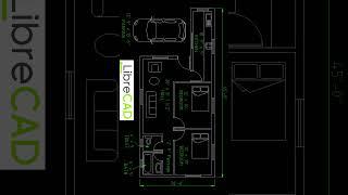 20 x 45 Floor Plan in Librecad #home #shorts