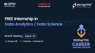 Free Data Analytics / Data Science Internship | Batch 93 | 360DigiTMG