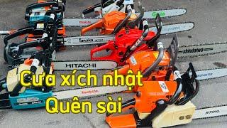 18-11 NHẬT QUÊN SÀI Lô C máy cưa nhật bãi STIHL 021 SHINDAIWA 400 ECHO makita tay dài tay cụt đẹp