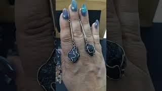 Необычные Серьги. Своё производство #натуральныекамни #украшенияскамнями #серебро #камнинатуральные