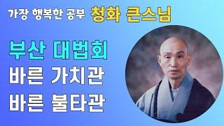 바른 가치관 바른 불타관은 무엇인가 | 청화스님 법문 부산 KBS홀 대법회 19930905