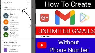 How To Create Unlimited Gmail Account Without Phone Number Verification | Unlimited Gmail Trick 2023