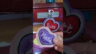 Puffy Chain Stitch Heart Charms!