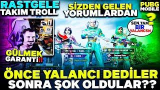 ÖNCE YALANCI DEDİLER - SONRA ŞOK OLDULAR - PUBG MOBİLE RASTGELE TAKIM TROLL Gülmek Garanti
