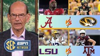 Paul Finebaum breaks the KEY to victory to NCAAF Week 9: Missouri vs. Alabama; LSU vs. Texas A&M