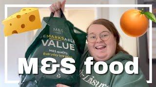M&S FOOD SHOP | weekly grocery shopping + some clothes | there's a lot of cheese!
