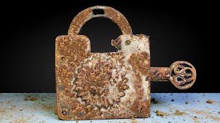 Very Rusty Antique Lock Restoration