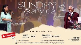 SUNDAY SERVICE || GOD'S TEMPLE || 22-09-2024 ||