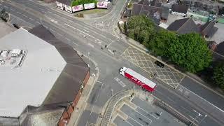 DJI drone view above Newcastle under Lyme