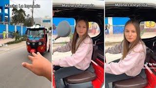 Una mujer rusa se queda a vivir en Latinoamérica junto a su novio y ahora trabaja como mototaxista