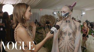 Grimes on Her Sci-Fi Warrior Look | Met Gala 2021 With Emma Chamberlain | Vogue