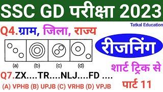 SSC GD Reasoning Practice Set पार्ट 11| SSC GD Reasoning | SSC GD Previous Year Questions