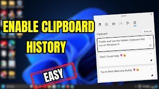 Enable & Use Hidden Clipboard History in Windows 11 | Easy Guide