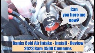 Banks Cold Air Intake -  Turbo Sound - Install on a RAM 3500 Cummins