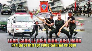 Toàn cảnh lễ diễu binh, diễu hành kỷ niệm 50 năm lực lượng Cảnh sát cơ động | VTV24