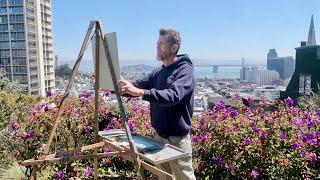 CITYSCAPE plein air OIL PAINTING san francisco