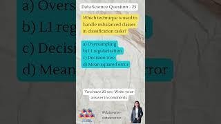 Data Science and Machine Learning quiz - 25