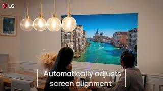 LG CineBeam Q 4K Portable Smart Projector – Auto-alignment for a vivid picture anywhere. (HU710PB)