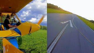 GRASS vs PAVEMENT - Piper Cub Flying