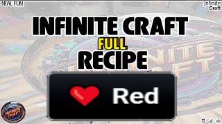 Infinite Craft | FULL RECIPE 61 | Red