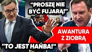 Ostro na komisji z Ziobrą. Zaczęli im grozić. Trela: Proszę nie być fujarą!