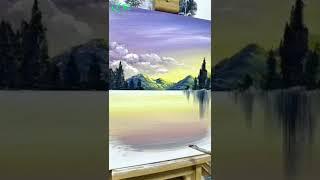 #Acrylic painting for beginners | #How to paint Mountain landscape | #Action Art World