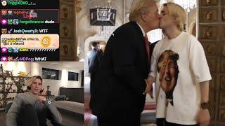 xQc Shocked by AI of Himself Kissing Donald Trump