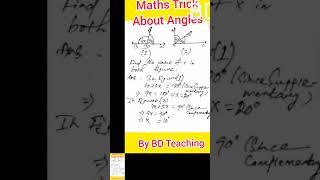 # Maths Trick About Angles # By BD Teaching