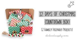 12 Days of Christmas Countdown DIY Project Kit Box with Beading Crafts!