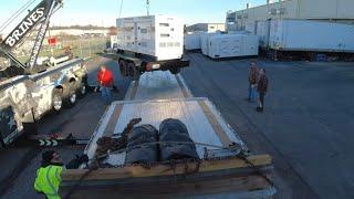 #758 Cable Reels and Big Generators The Life of an Owner Operator Flatbed Truck Driver