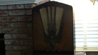 1934 Philco Radio Set voice controlled.  Brought it back to life!