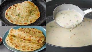 Liquid Dough Chilli Garlic Paratha | No Knead, No Rolling | Chilli Garlic Paratha | N'Oven Foods