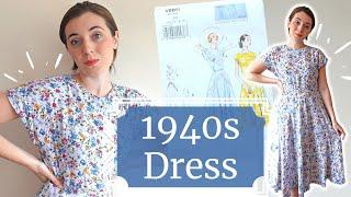 I tried my first Vintage Vogue pattern (and I love it!) ...P.S. it's a 1940s Dress V8811