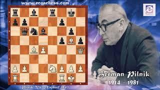 BRILLIANCY AWARDED GAMES: One Long Combination! Pilnik vs Najdorf 1942