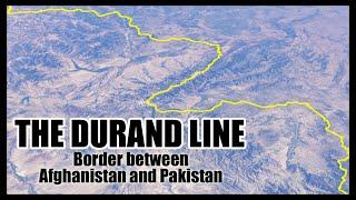 Aerial view of The Durand Line border between Afghanistan and Pakistan