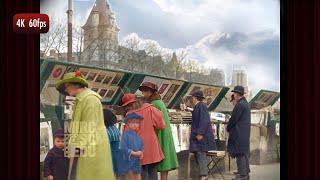 Paris in Spring 1922 | Footage Restored to Life, Colour & Sound