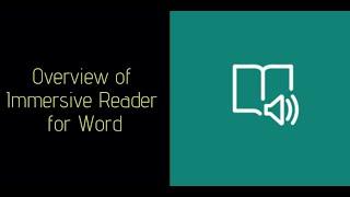 A Short Overview of Immersive Reader in Microsoft Word