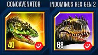 CONCAVENATOR VS INDOMINUS REX GEN 2 | JURASSIC WORLD THE GAME