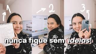 Meus 3 Métodos Pra Ter Ideia Para Gravar Pro YouTube | Nunca Mais Fique Sem Ideias De Vídeo!