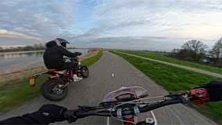 RACING & BURNOUTS WITH A BETA RR 50 MOTARD TRACK  Onboard POV | 4K | 50cc moped