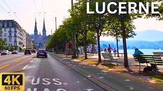 Driving in Lucerne (Luzern) Switzerland 2024  | City Tour 4K