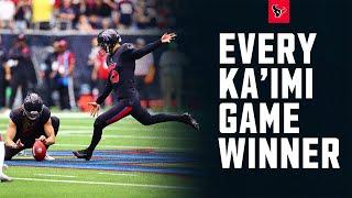 Every Ka’imi Fairbairn game winning field goal