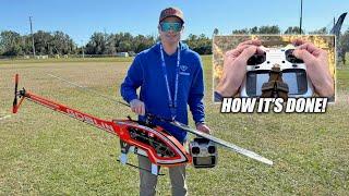 Pro R/C Helicopter Pilot Hand Cam - Crazy Maneuvers!