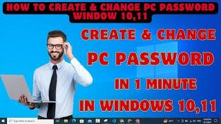 How to Change Laptop Password | Change PC Password | Create Laptop Password | Create PC Password