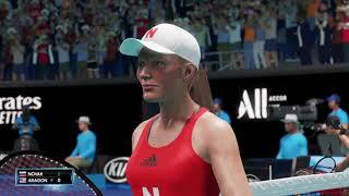 Nebraska Husker Tennis Video Game Kristina Novak vs Jessica Aragon