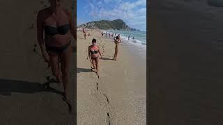  KLEOPATRA BEACH walk | Alanya TURKEY 2024 | two steps ahead WITH INSTA 360 #shorts  #beach